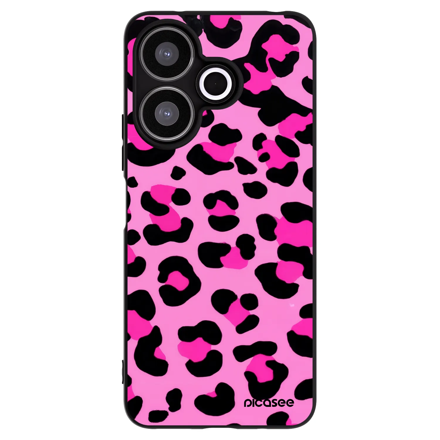 Picasee Xiaomi Redmi 13 4G Hülle - Schwarzes Silikon - Pink Tiger