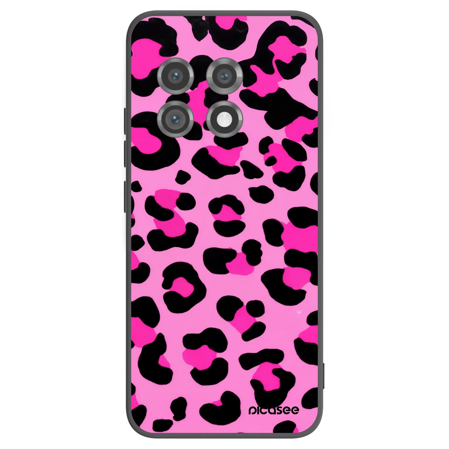 Picasee OnePlus 11 5G Hülle - Schwarzes Silikon - Pink Tiger