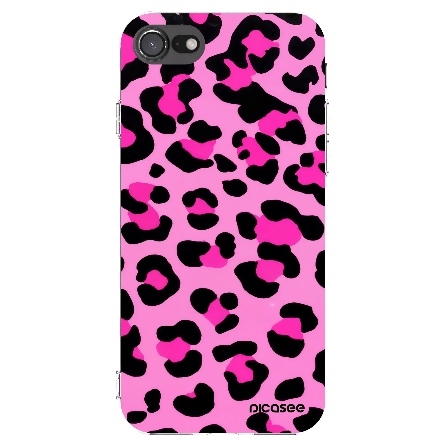 Picasee Apple iPhone 7 Hülle - Transparentes Silikon - Pink Tiger
