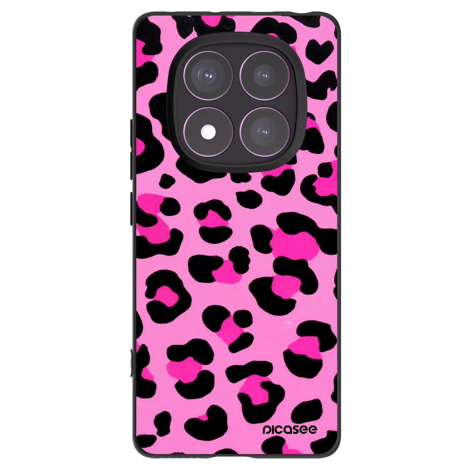 Picasee Xiaomi Redmi Note 14 Pro 4G Hülle - Schwarzes Silikon - Pink Tiger
