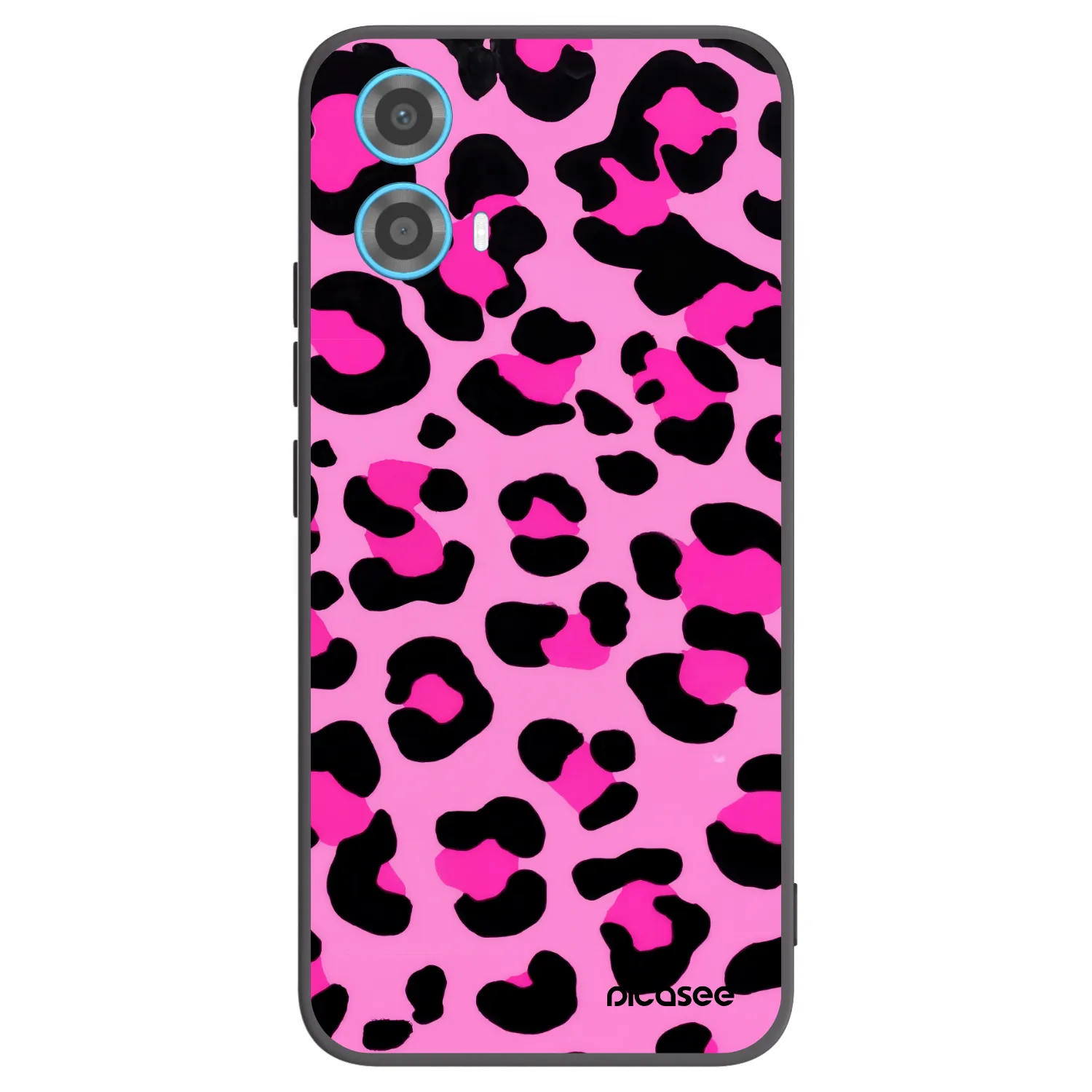 Picasee Motorola Moto G34 5G Hülle - Schwarzes Silikon - Pink Tiger