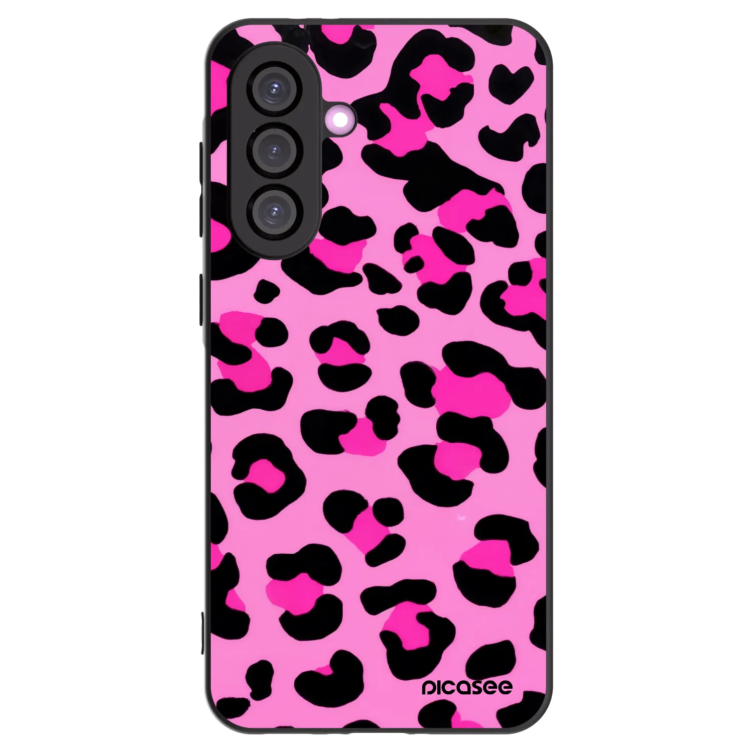 Picasee Samsung Galaxy A36 5G Hülle - Schwarzes Silikon - Pink Tiger