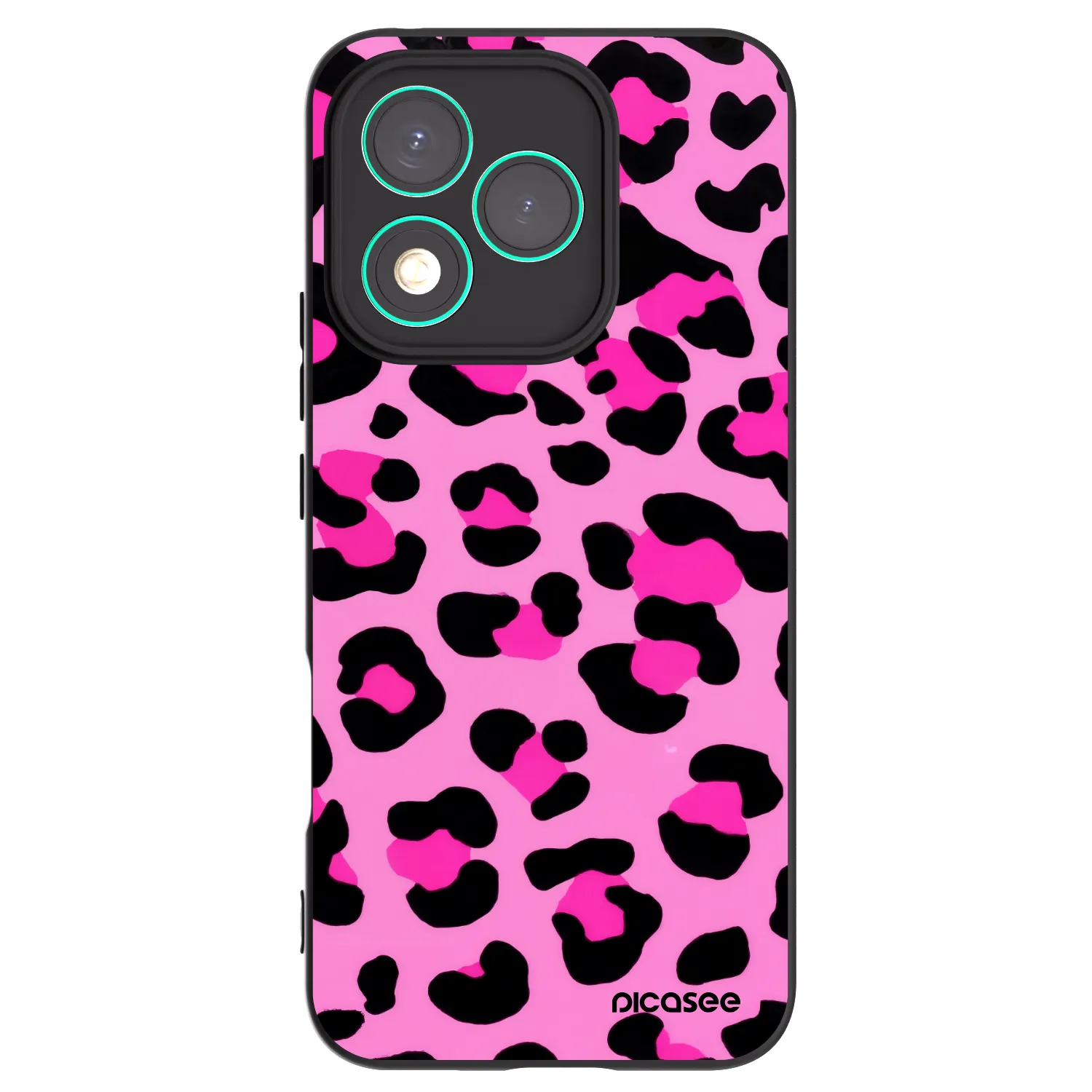 Picasee Honor 400 Lite 5G Hülle - Schwarzes Silikon - Pink Tiger