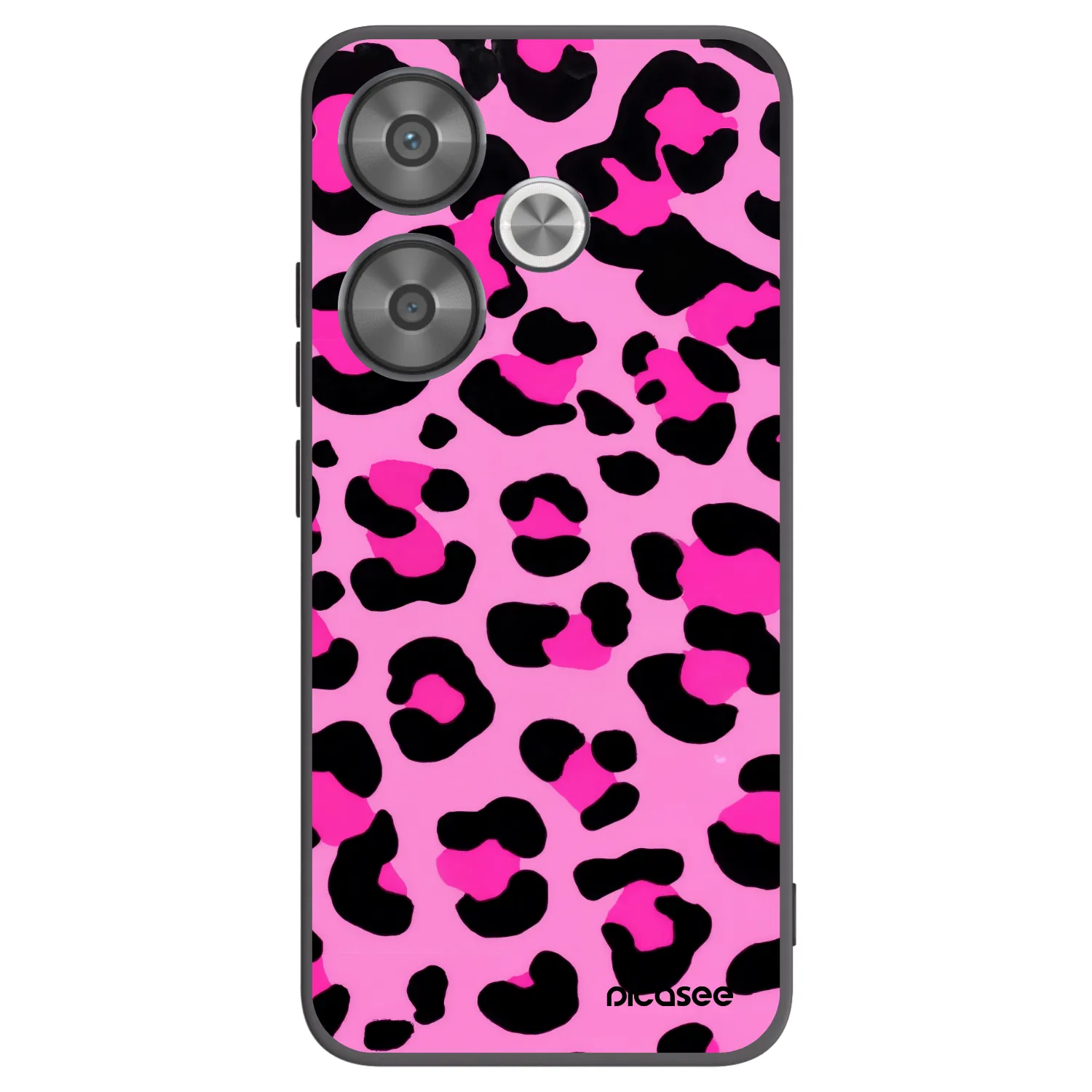Picasee Xiaomi Poco F6 Hülle - Schwarzes Silikon - Pink Tiger