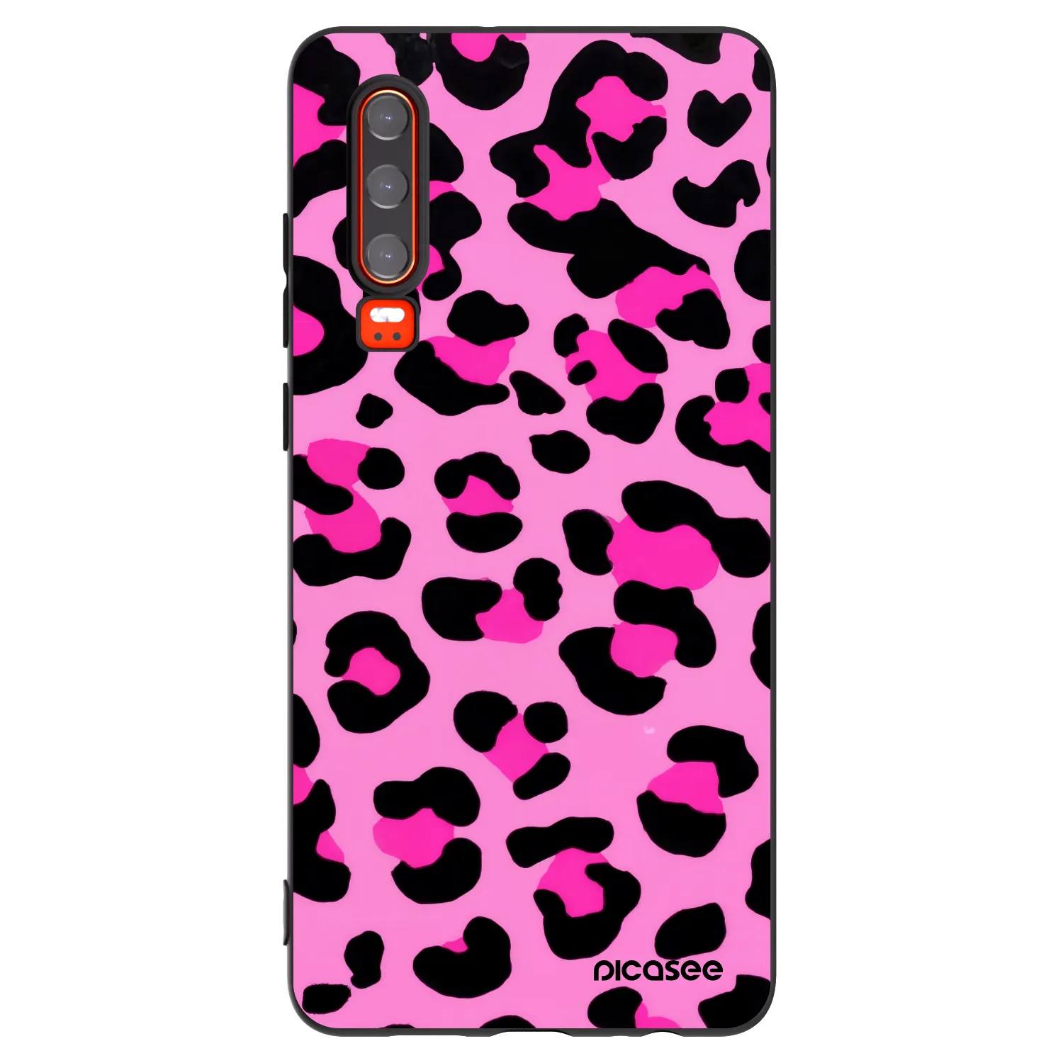 Picasee Huawei P30 Hülle - Schwarzes Silikon - Pink Tiger