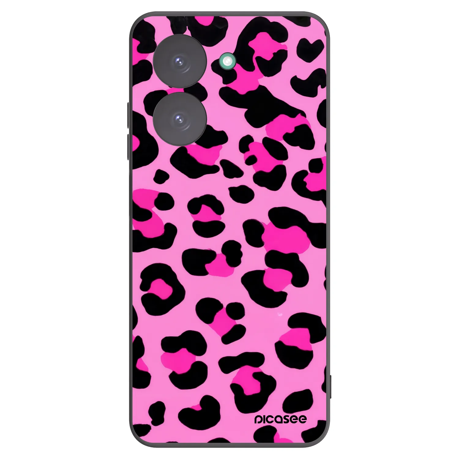 Picasee Xiaomi Redmi A5 Hülle - Schwarzes Silikon - Pink Tiger