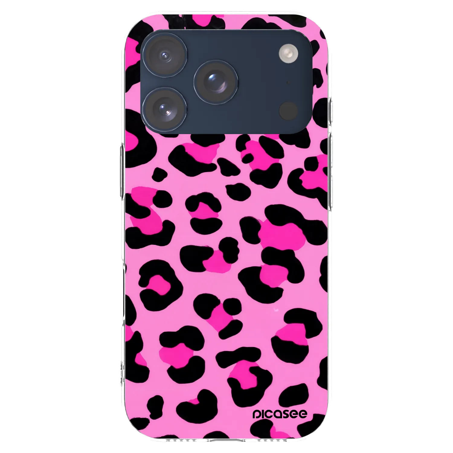 Picasee Apple iPhone 17 Pro Hülle - Transparentes Silikon - Pink Tiger