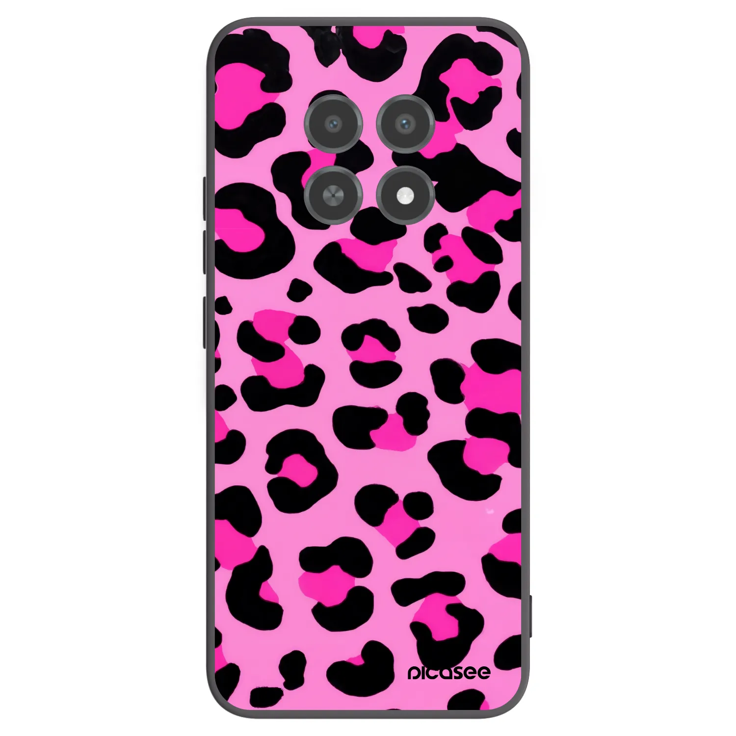 Picasee Realme 12X Hülle - Schwarzes Silikon - Pink Tiger