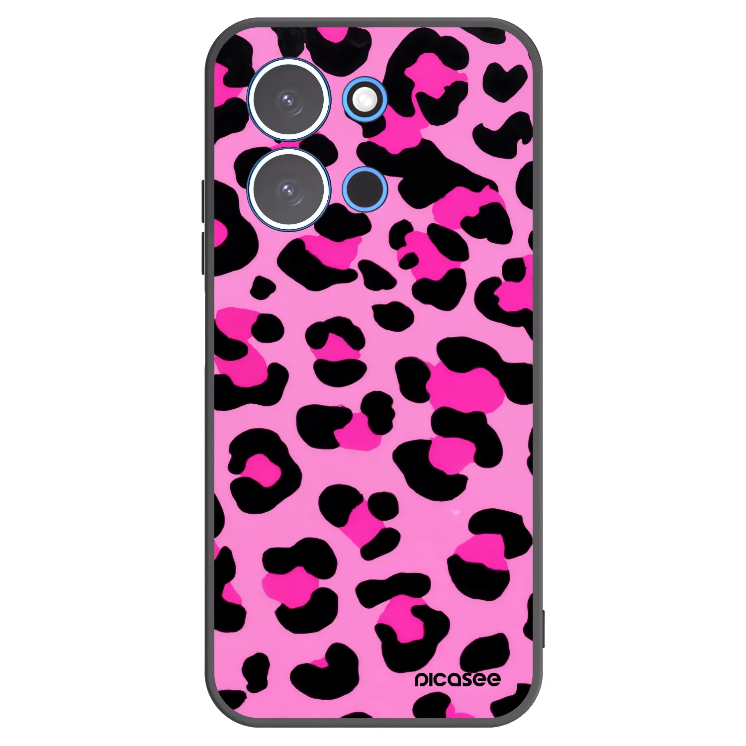 Picasee Xiaomi Redmi 15C 4G Hülle - Schwarzes Silikon - Pink Tiger