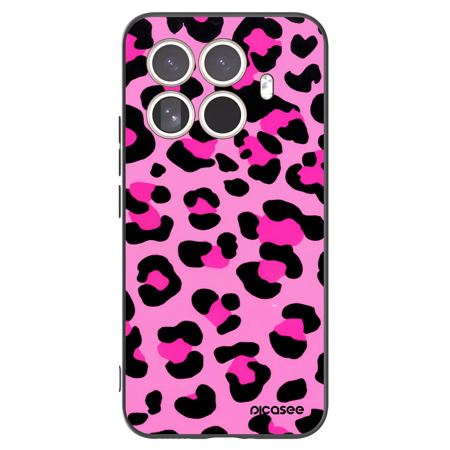 Picasee Xiaomi 15T Pro Hülle - Schwarzes Silikon - Pink Tiger