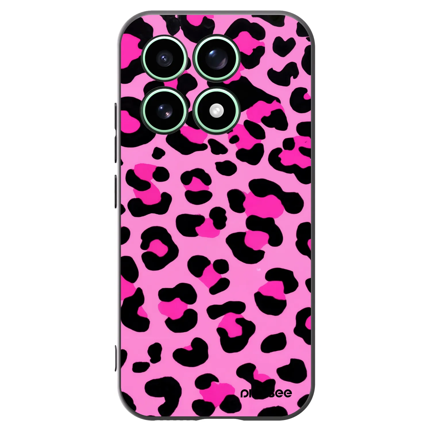 Picasee Xiaomi 17 Hülle - Schwarzes Silikon - Pink Tiger