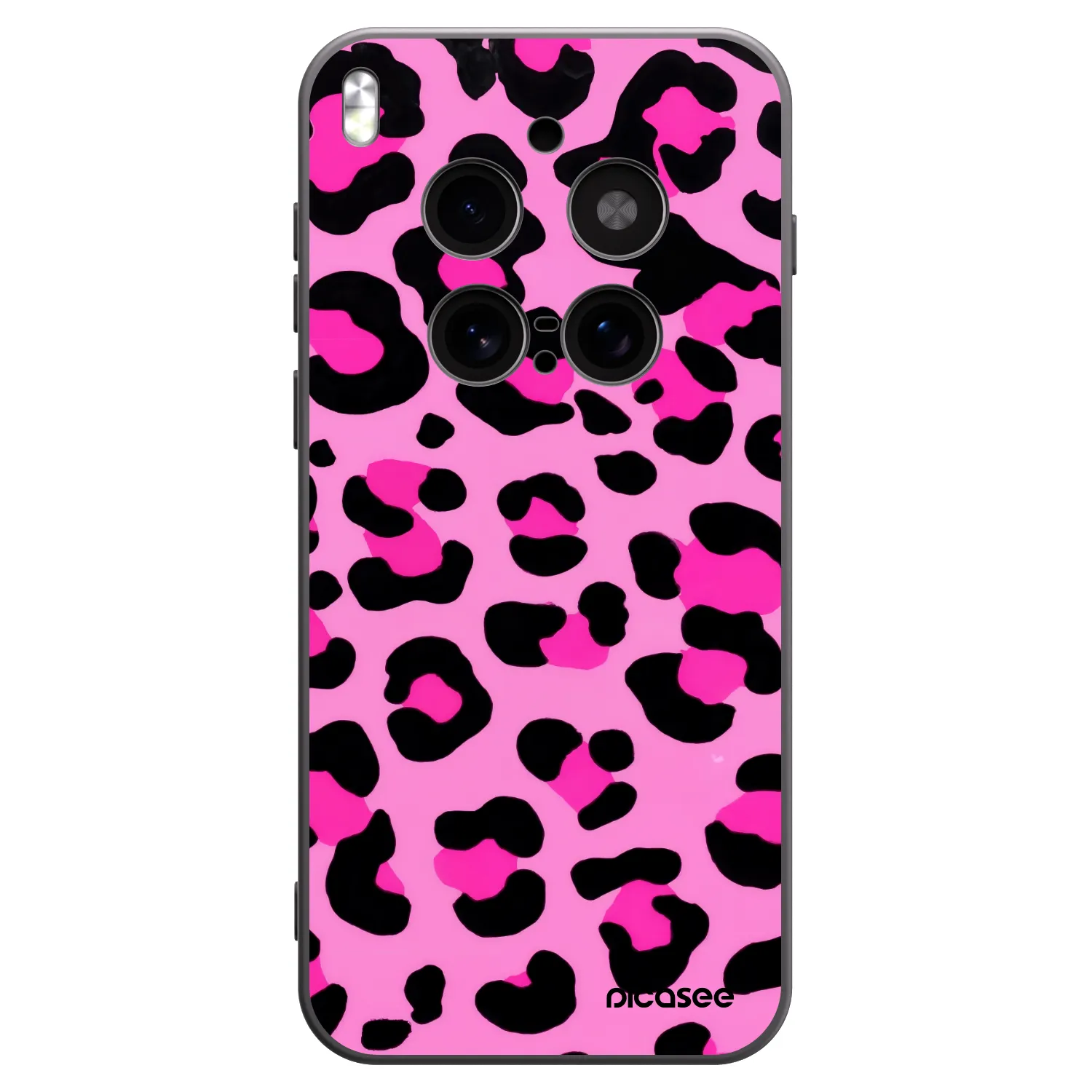 Picasee Vivo X300 Pro Hülle - Schwarzes Silikon - Pink Tiger