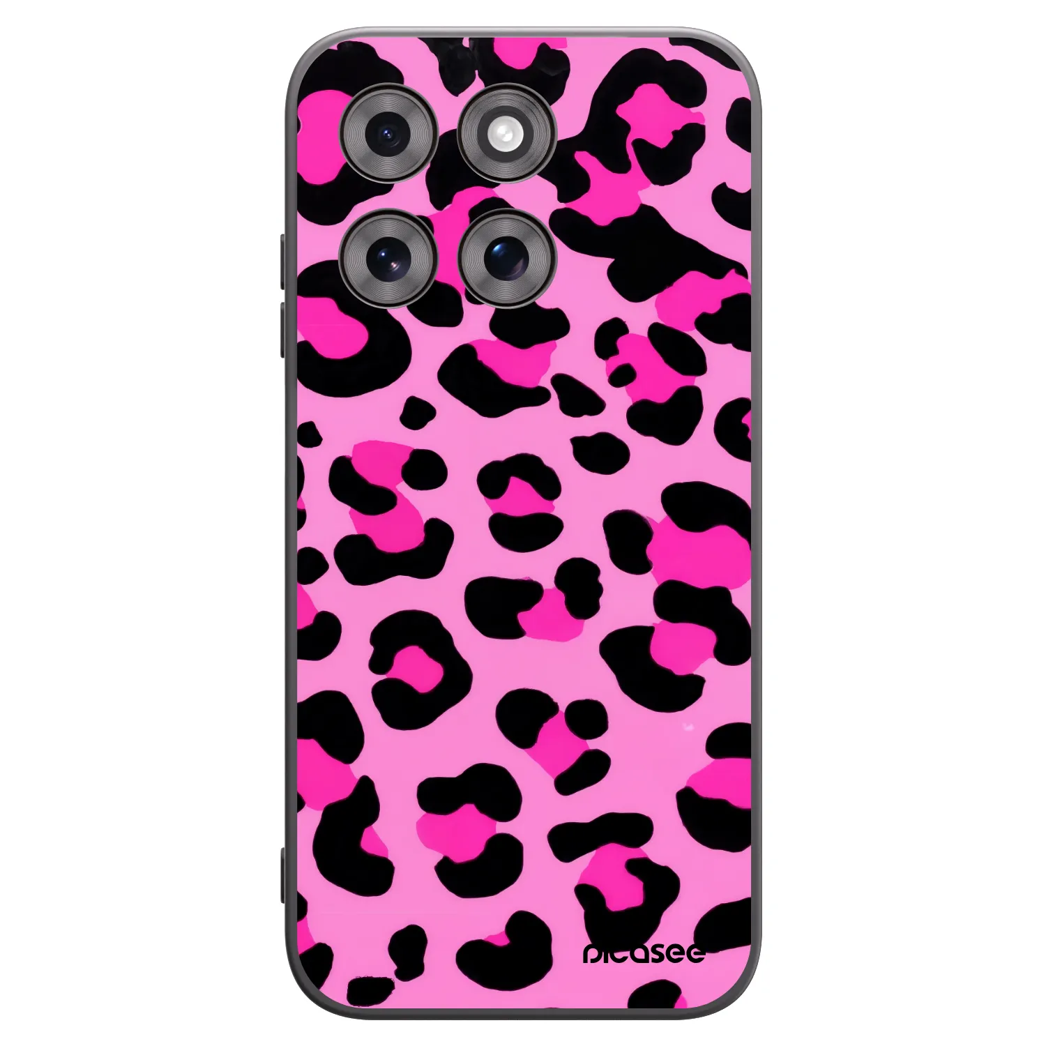 Picasee Motorola Moto G77 Hülle - Schwarzes Silikon - Pink Tiger