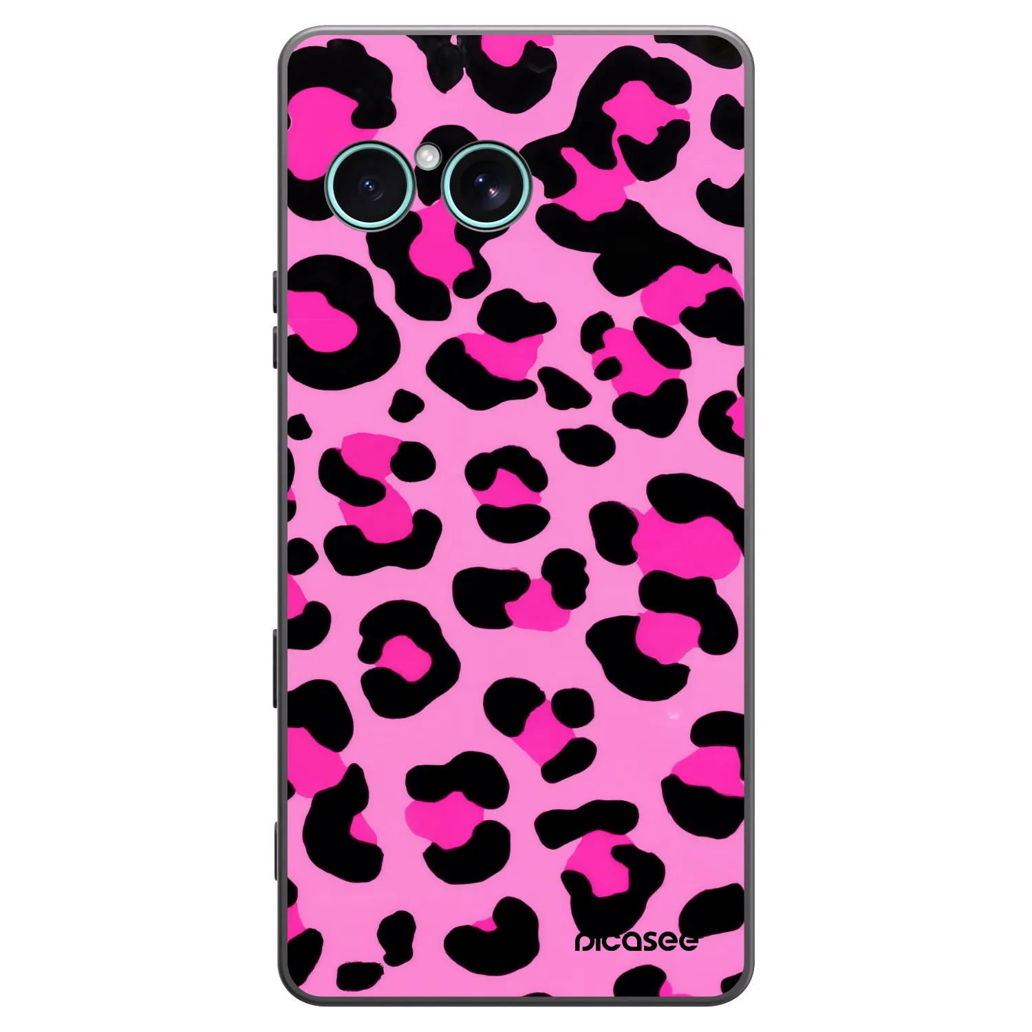 Picasee Sony Xperia 10 VII Hülle - Schwarzes Silikon - Pink Tiger