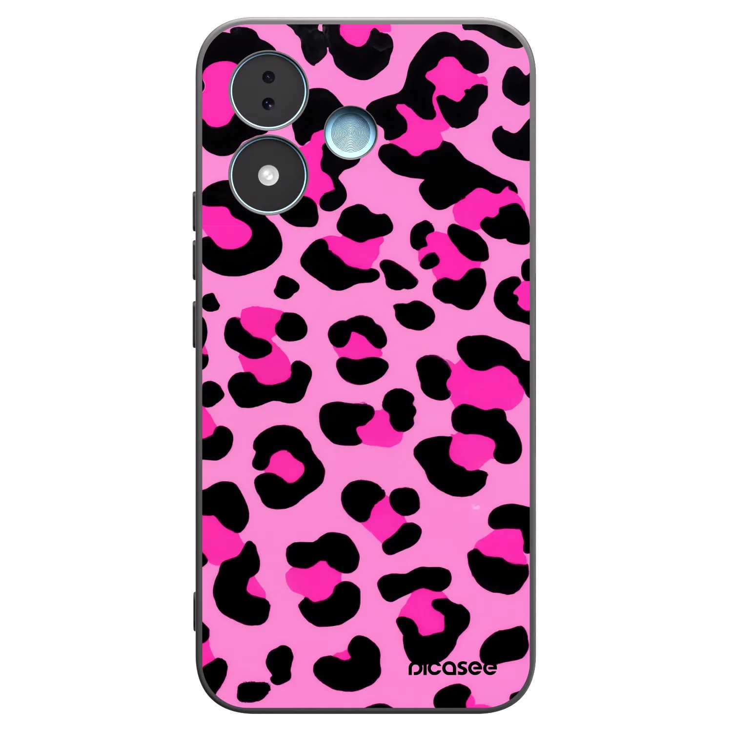 Picasee Xiaomi Redmi Note 17 5G Hülle - Schwarzes Silikon - Pink Tiger