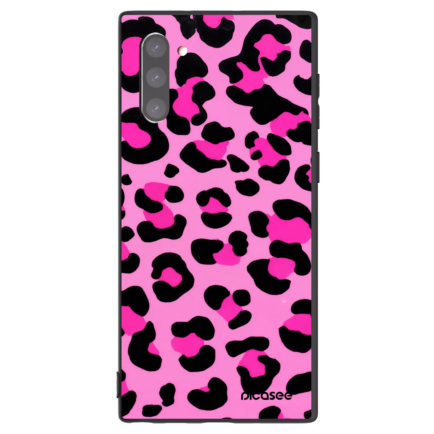 Picasee Samsung Galaxy Note 10 N970F Hülle - Schwarzes Silikon - Pink Tiger
