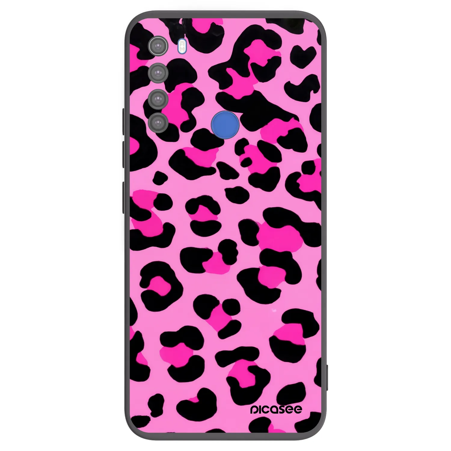 Picasee Xiaomi Redmi Note 8T Hülle - Schwarzes Silikon - Pink Tiger