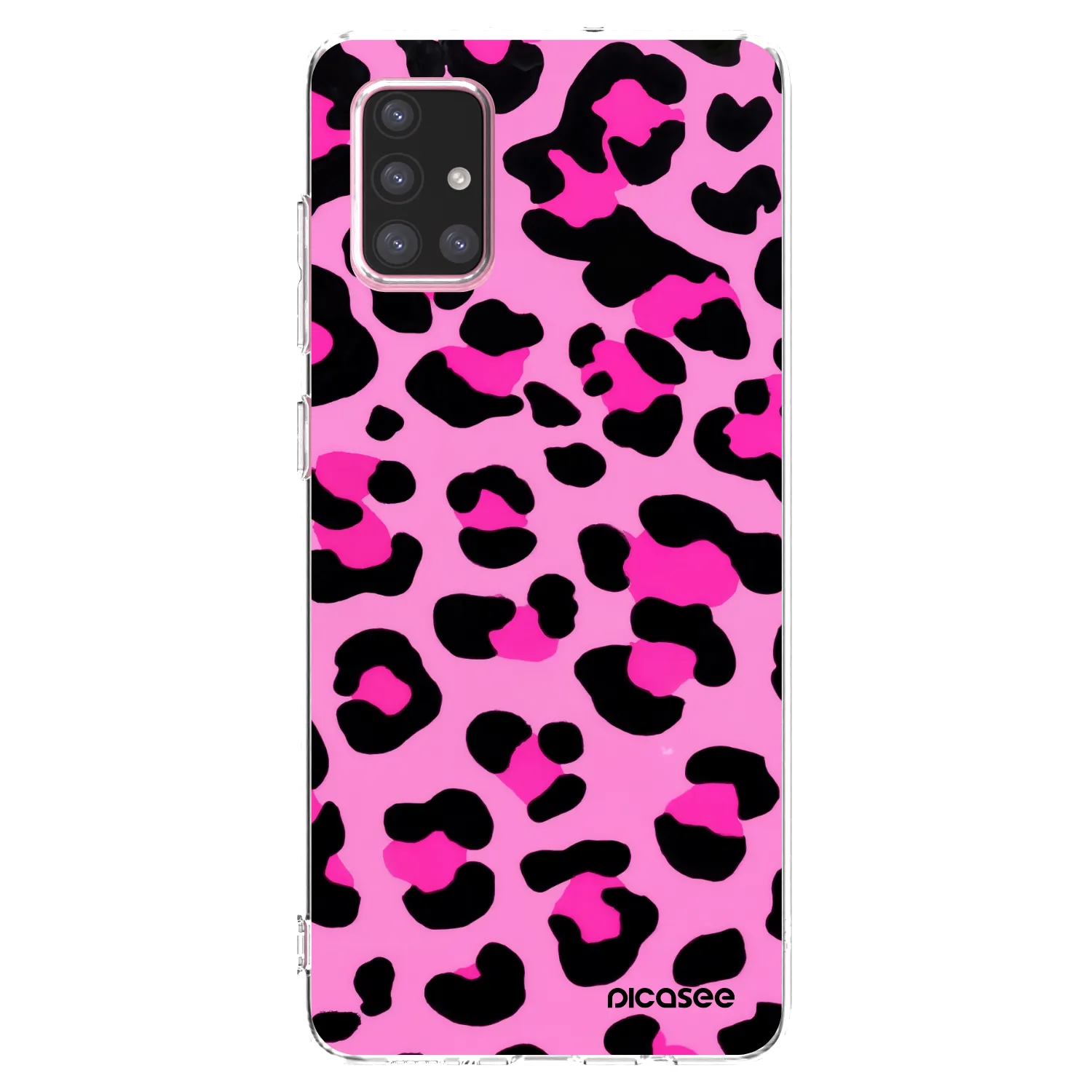 Picasee Samsung Galaxy A71 A715F Hülle - Transparentes Silikon - Pink Tiger