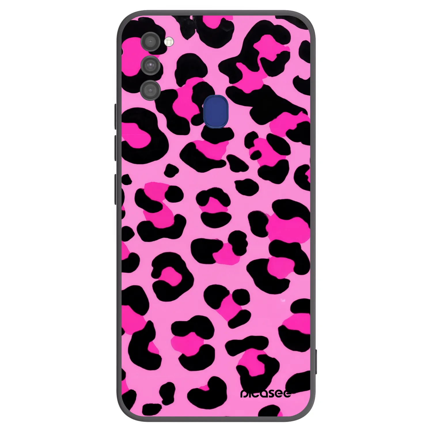 Picasee Samsung Galaxy M21 M215F Hülle - Schwarzes Silikon - Pink Tiger