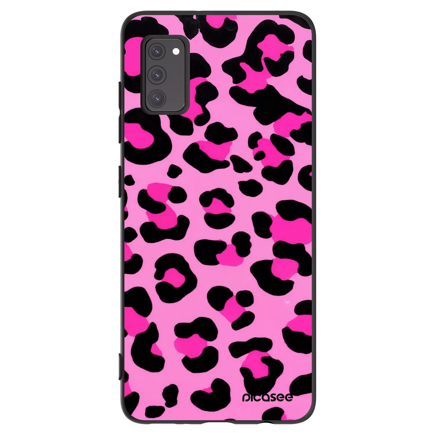 Picasee Samsung Galaxy A41 A415F Hülle - Schwarzes Silikon - Pink Tiger