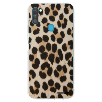 Picasee Samsung Galaxy M11 Hülle - Transparentes Silikon - Brown Tiger