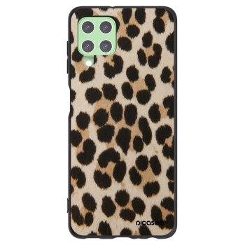 Picasee Samsung Galaxy A22 A225F 4G Hülle - Schwarzes Silikon - Brown Tiger