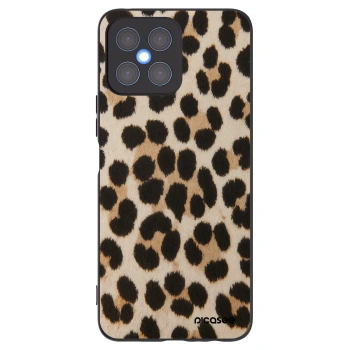 Picasee Honor X8 4G Hülle - Schwarzes Silikon - Brown Tiger