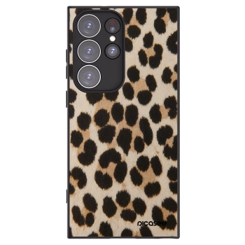 Picasee Samsung Galaxy S23 Ultra 5G Hülle - Schwarzes Silikon - Brown Tiger