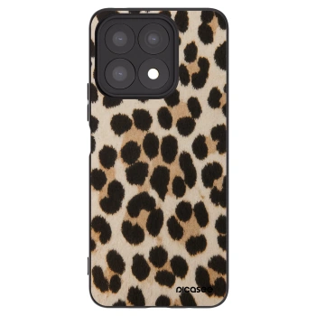 Picasee Honor X8a Hülle - Schwarzes Silikon - Brown Tiger