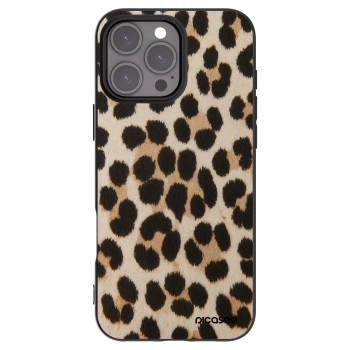Picasee Apple iPhone 16 Pro Max Hülle - Schwarzes Silikon - Brown Tiger
