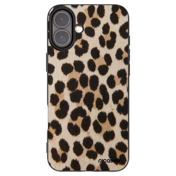 Picasee Apple iPhone 16 Plus Hülle - Schwarzes Silikon - Brown Tiger