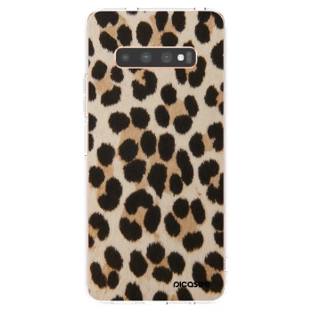 Picasee Samsung Galaxy S10 Plus G975 Hülle - Transparentes Silikon - Brown Tiger