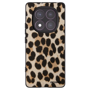 Picasee Xiaomi Redmi Note 14 Pro 4G Hülle - Schwarzes Silikon - Brown Tiger