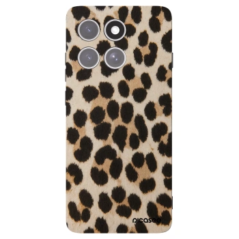 Picasee Motorola Edge 60 Pro Hülle - Schwarzes Silikon - Brown Tiger