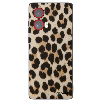 Picasee Motorola Edge 50 Fusion Hülle - Schwarzes Silikon - Brown Tiger