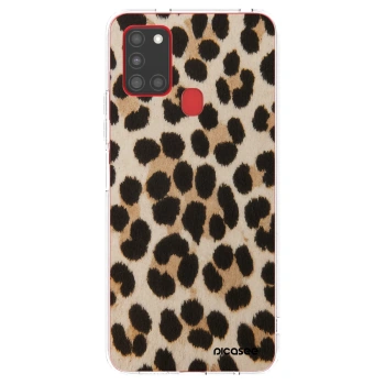 Picasee Samsung Galaxy A21s Hülle - Transparentes Silikon - Brown Tiger