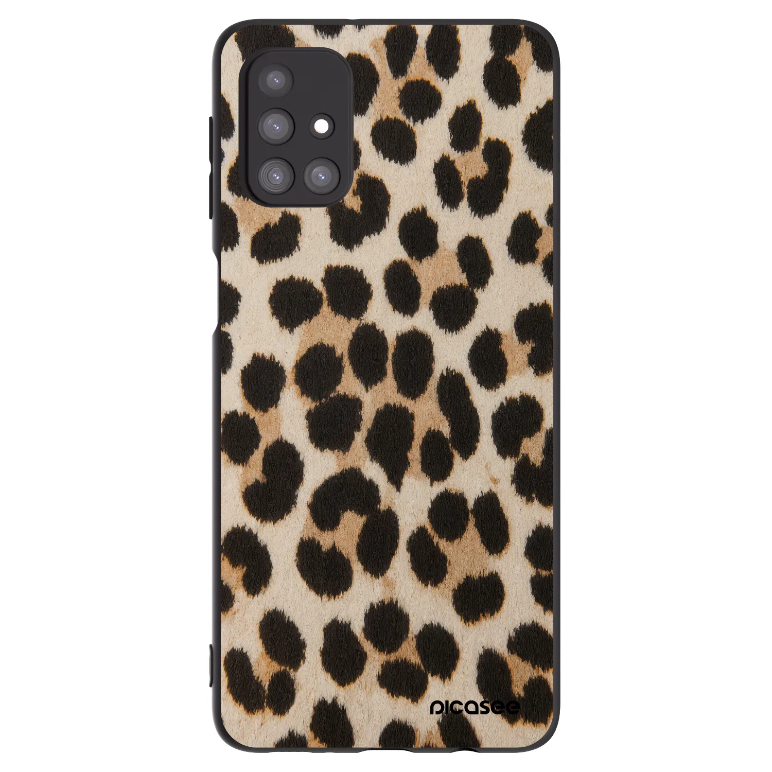 Picasee Samsung Galaxy M31s Hülle - Schwarzes Silikon - Brown Tiger