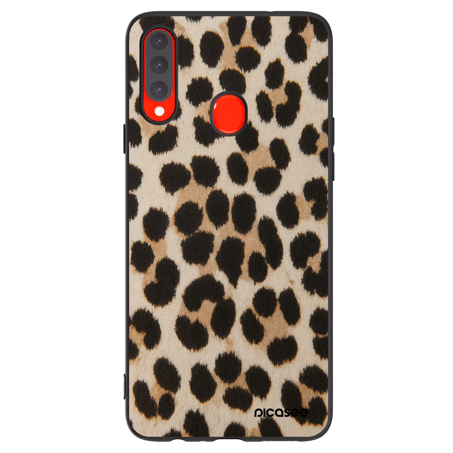 Picasee Samsung Galaxy A20s Hülle - Schwarzes Silikon - Brown Tiger
