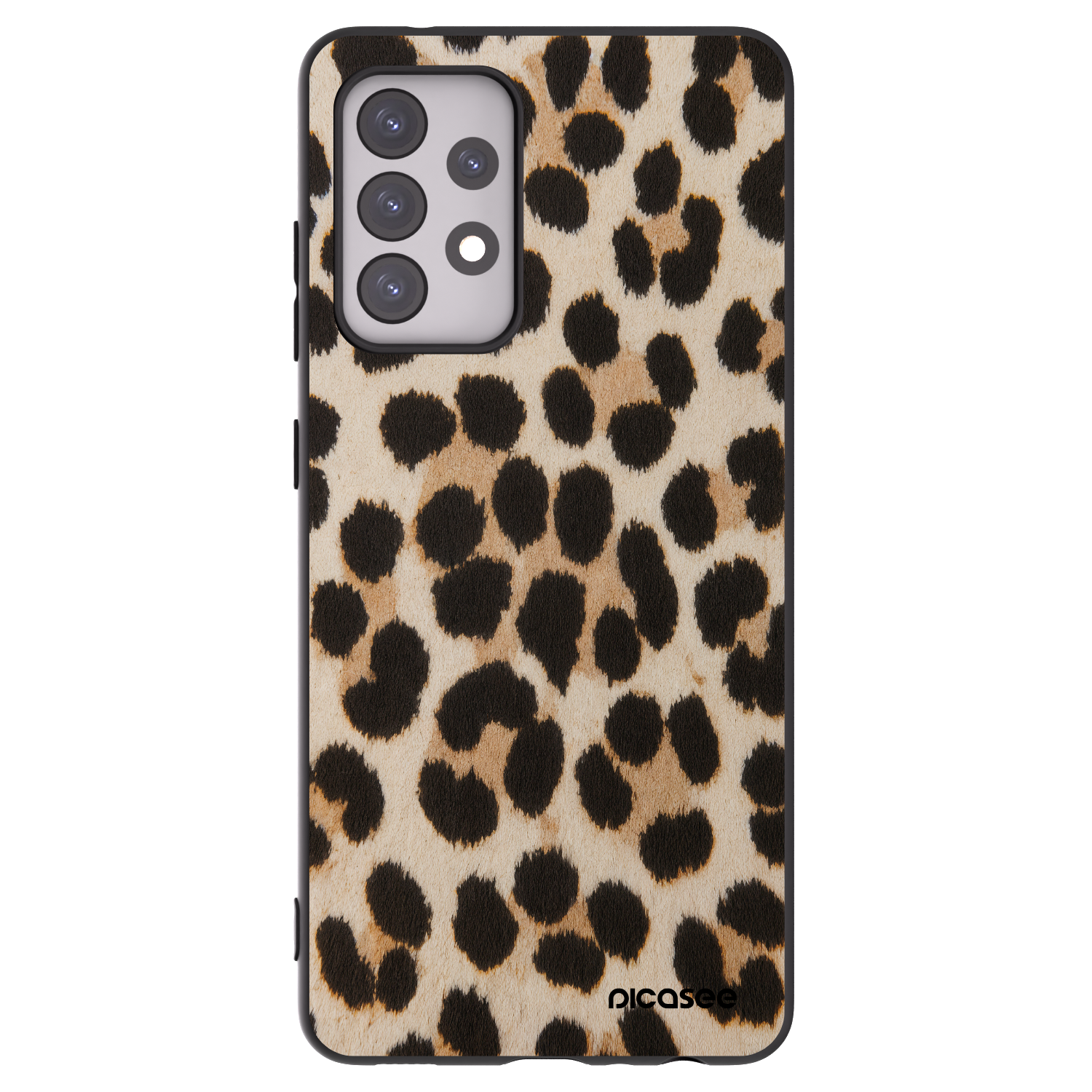 Picasee Samsung Galaxy A52 5G A525F Hülle - Schwarzes Silikon - Brown Tiger