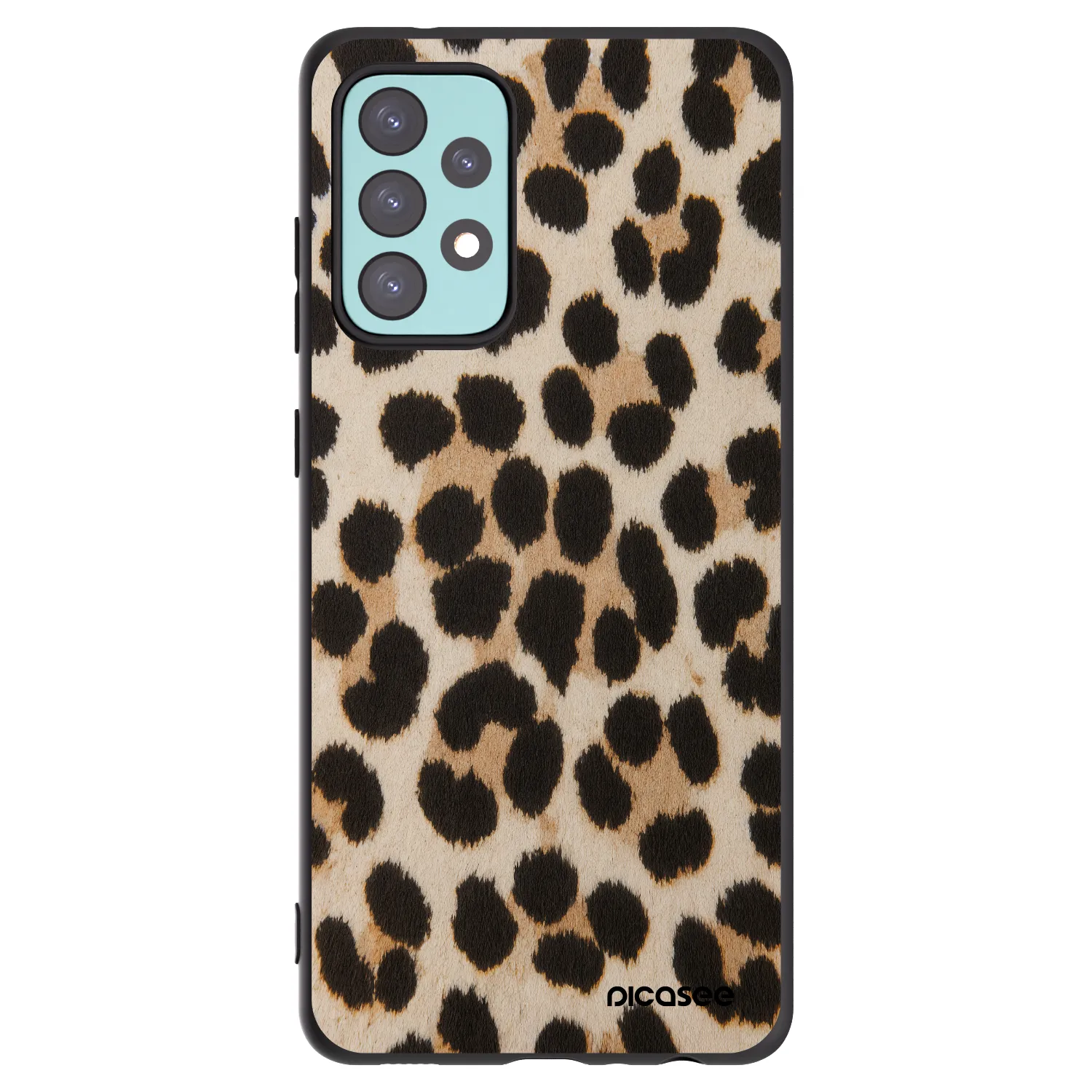 Picasee Samsung Galaxy A72 A725F Hülle - Schwarzes Silikon - Brown Tiger