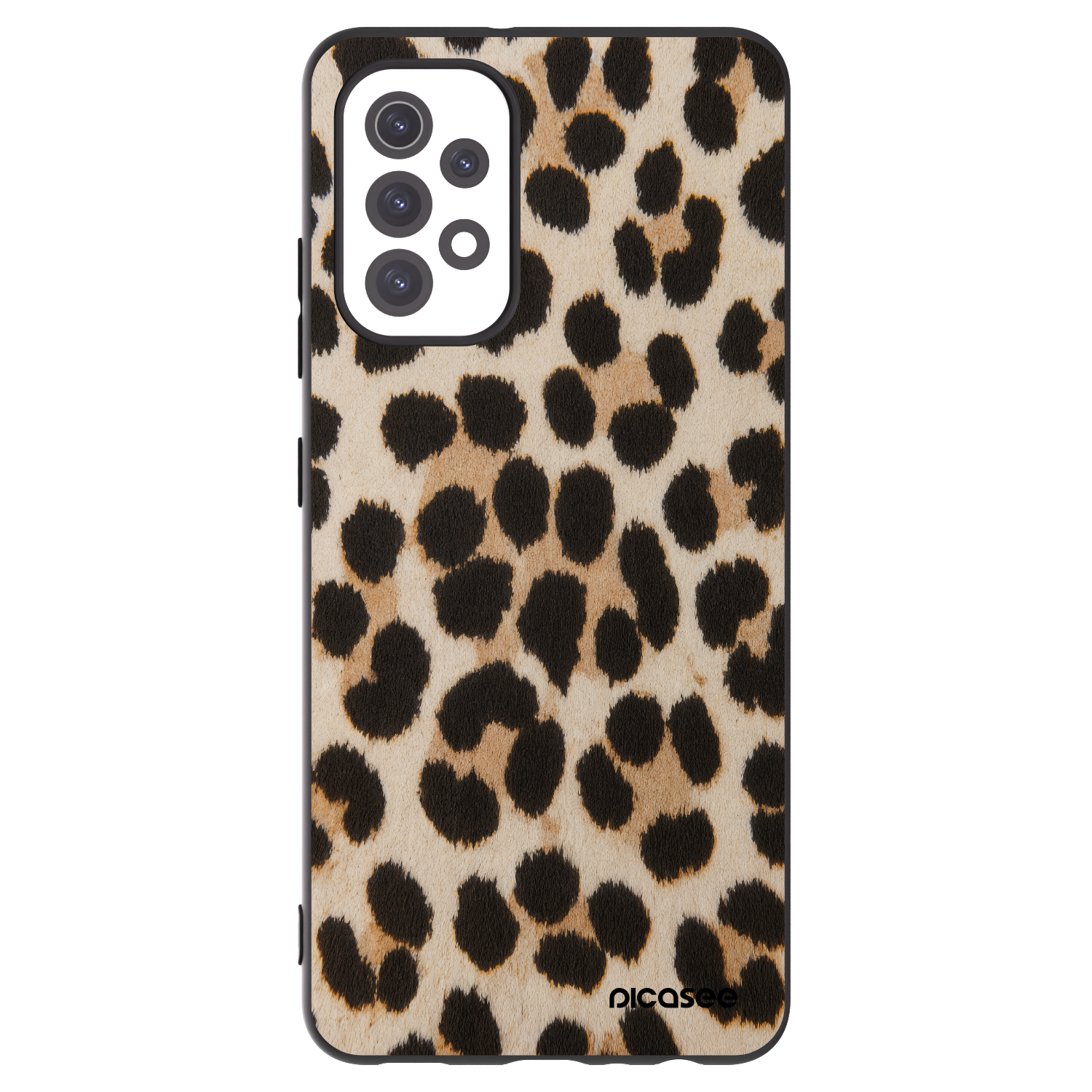 Picasee Samsung Galaxy A32 5G A326B Hülle - Schwarzes Silikon - Brown Tiger