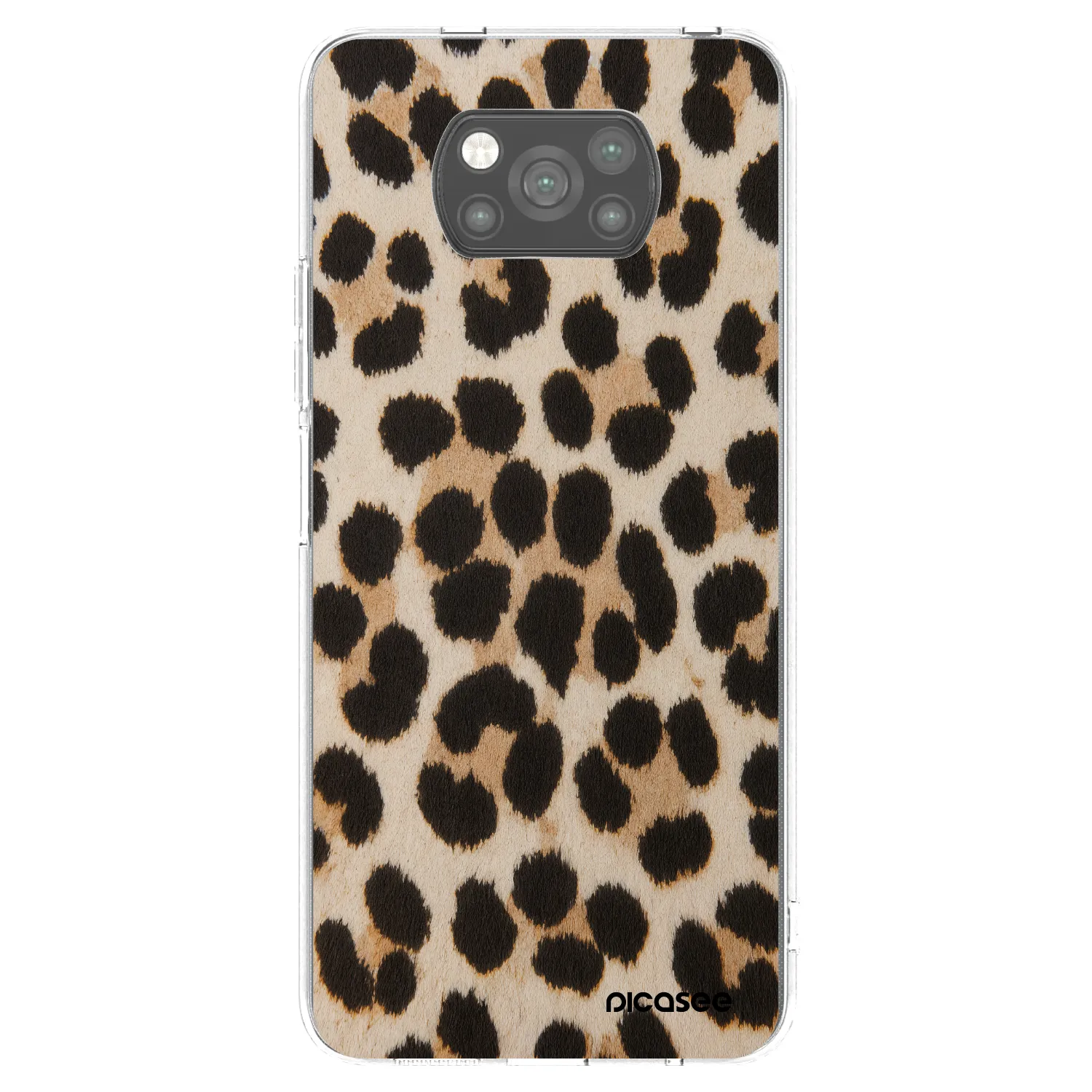 Picasee Xiaomi Poco X3 Pro Hülle - Schwarzes Silikon - Brown Tiger