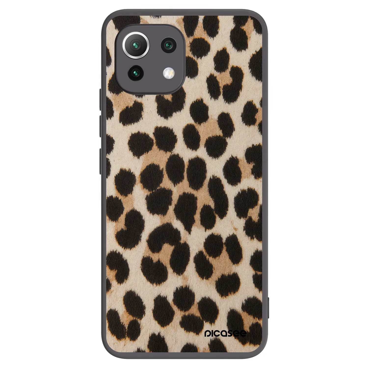 Picasee Xiaomi Mi 11 Lite Hülle - Schwarzes Silikon - Brown Tiger