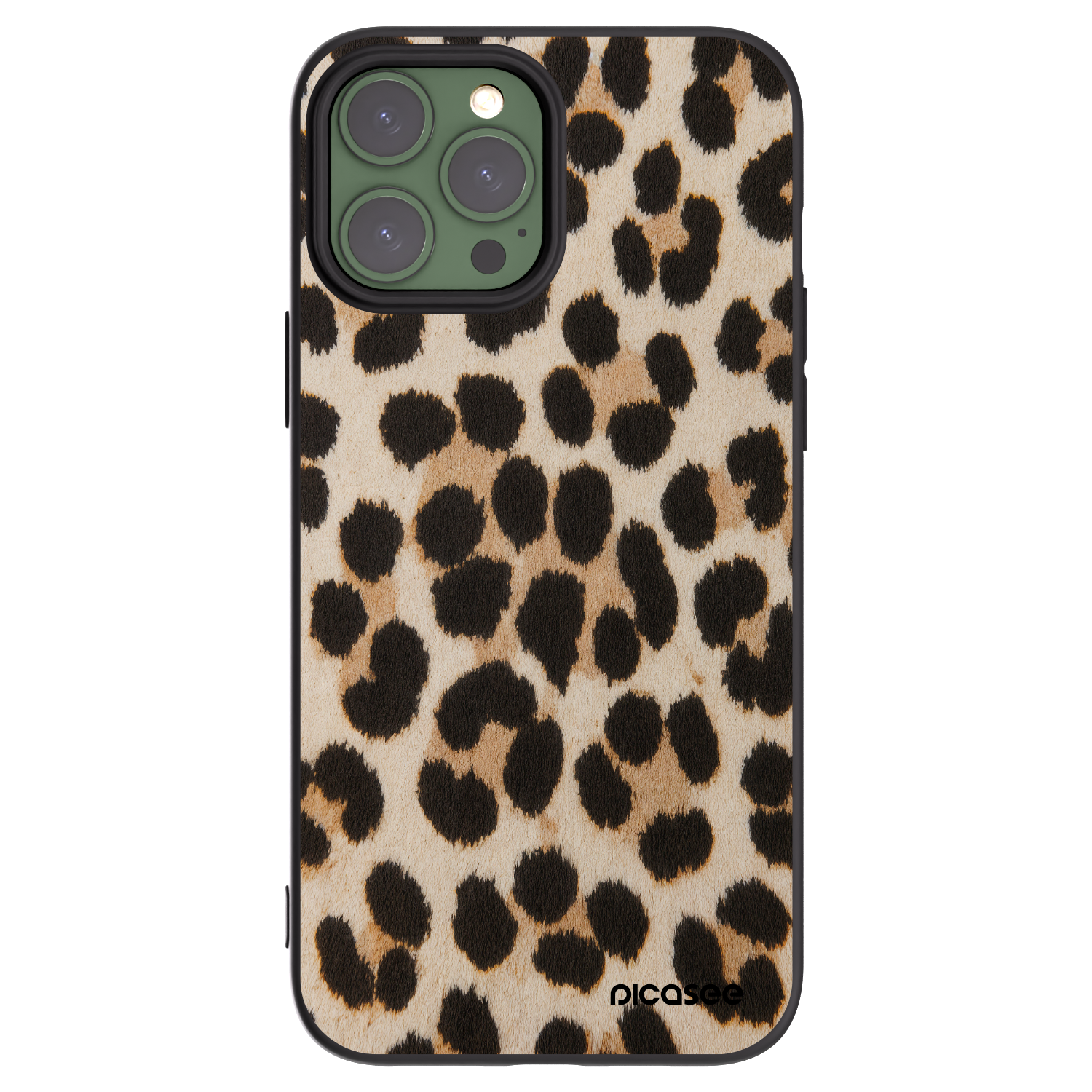 Picasee Apple iPhone 13 Pro Max Hülle - Schwarzes Silikon - Brown Tiger