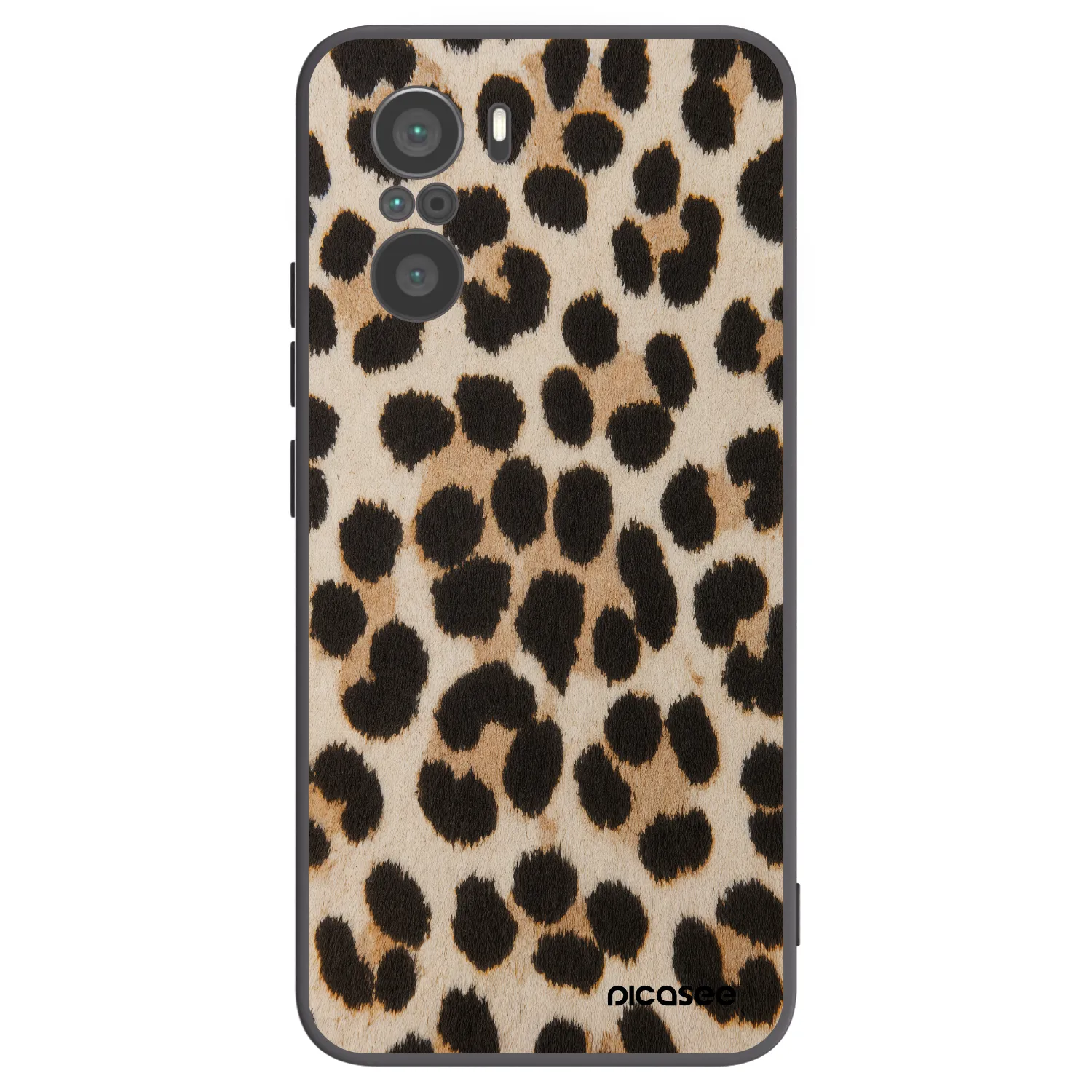 Picasee Xiaomi Poco F3 Hülle - Schwarzes Silikon - Brown Tiger