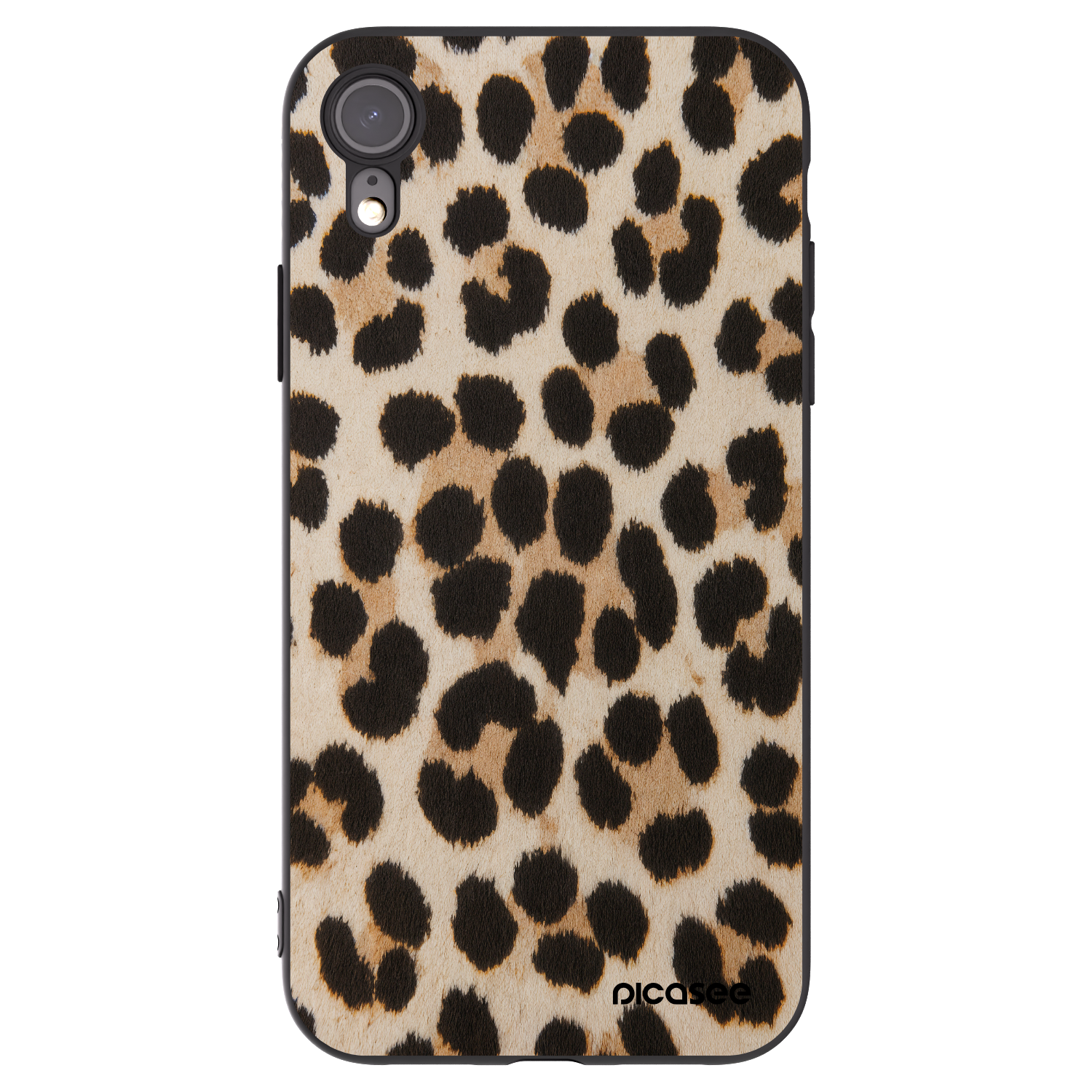 Picasee Apple iPhone XR Hülle - Schwarzes Silikon - Brown Tiger