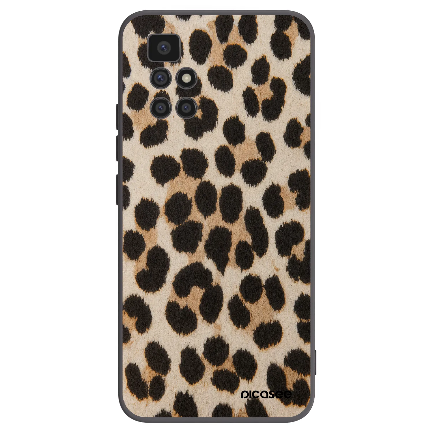 Picasee Xiaomi Redmi 10 Hülle - Schwarzes Silikon - Brown Tiger