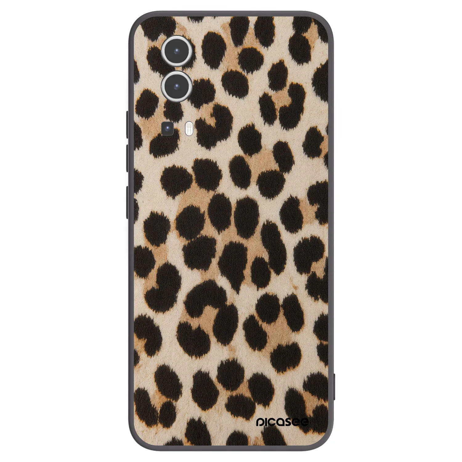 Picasee Vivo Y72 5G Hülle - Schwarzes Silikon - Brown Tiger