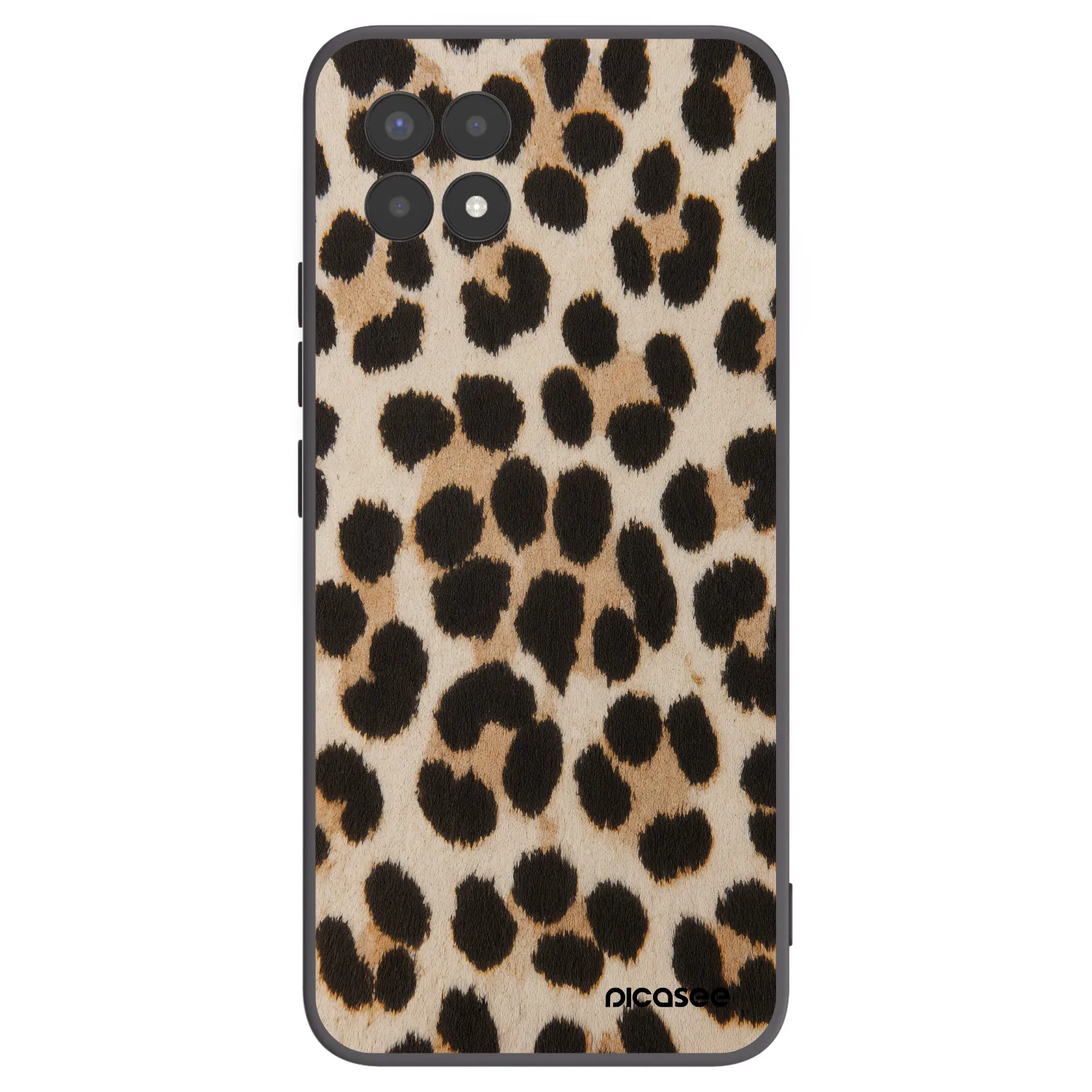 Picasee Realme 8i Hülle - Schwarzes Silikon - Brown Tiger