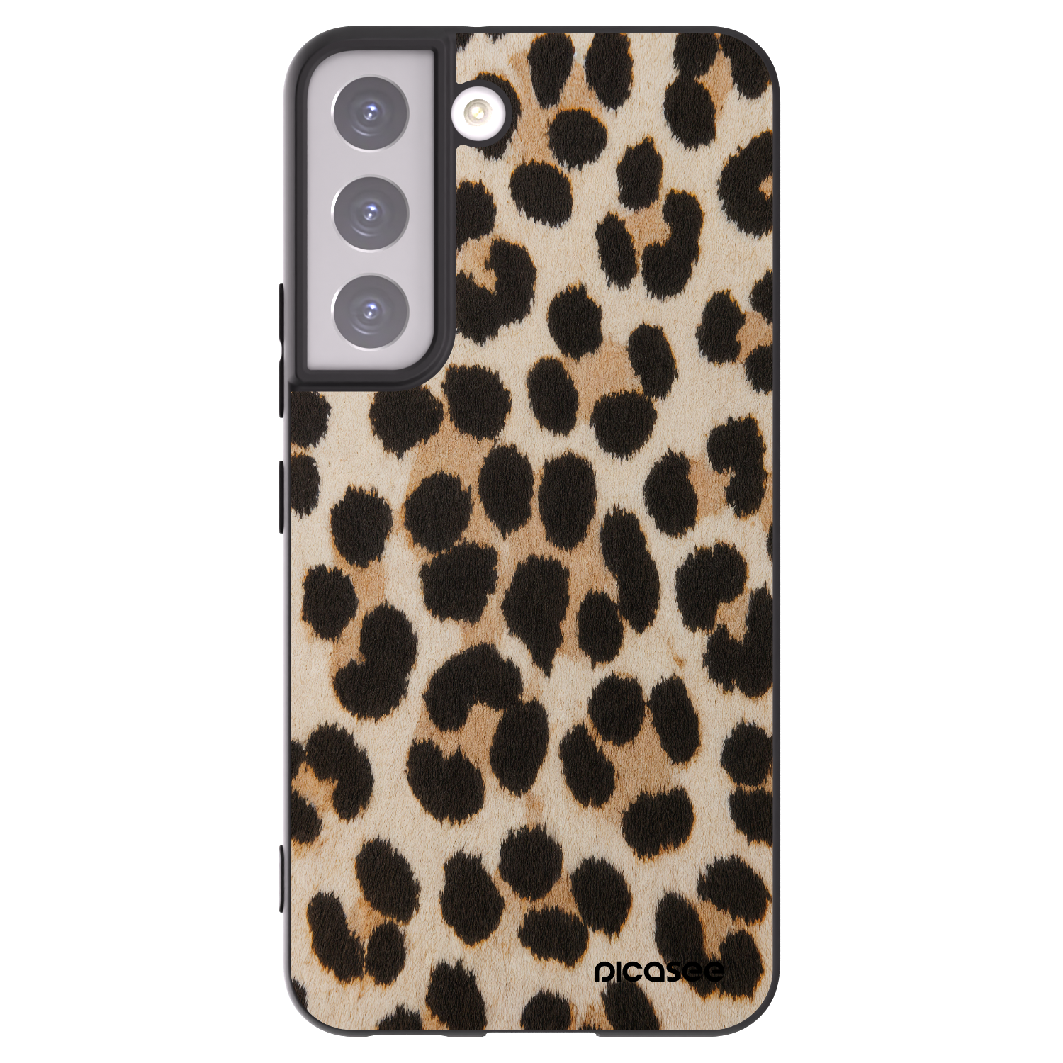 Picasee Samsung Galaxy S22 5G Hülle - Schwarzes Silikon - Brown Tiger